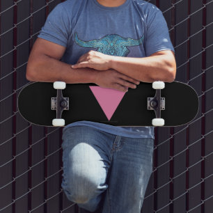 SlipperyJoe's roze driehoekige vlag helder roze sy Persoonlijk Skateboard