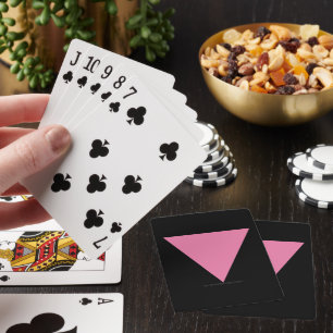 SlipperyJoe's roze driehoekige vlag helder roze sy Pokerkaarten
