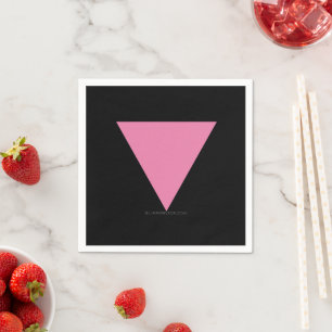 SlipperyJoe's roze driehoekige vlag helder roze sy Servet