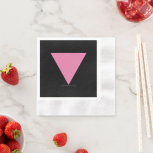 SlipperyJoe's roze driehoekige vlag helder roze sy Servet