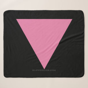 SlipperyJoe's roze driehoekige vlag helder roze sy Sherpa Deken