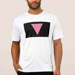 SlipperyJoe's roze driehoekige vlag helder roze sy T-shirt