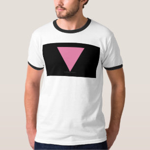 SlipperyJoe's roze driehoekige vlag helder roze sy T-shirt