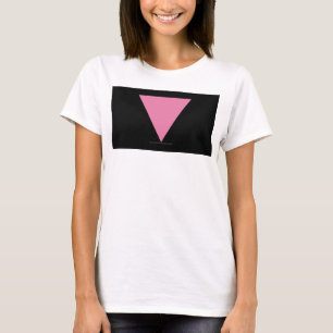 SlipperyJoe's roze driehoekige vlag helder roze sy T-shirt