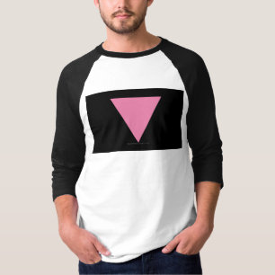 SlipperyJoe's roze driehoekige vlag helder roze sy T-shirt