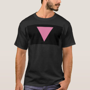 SlipperyJoe's roze driehoekige vlag helder roze sy T-shirt