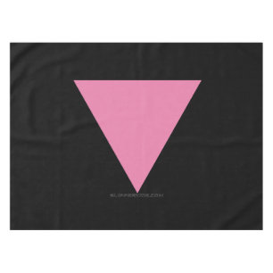 SlipperyJoe's roze driehoekige vlag helder roze sy Tafelkleed