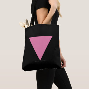 SlipperyJoe's roze driehoekige vlag helder roze sy Tote Bag