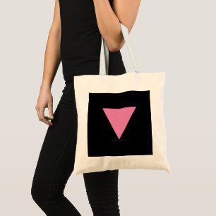 SlipperyJoe's roze driehoekige vlag helder roze sy Tote Bag