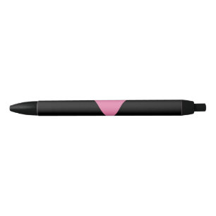 SlipperyJoe's roze driehoekige vlag helder roze sy Zwarte Inkt Pen