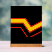 SlipperyJoe's rubber trotsky vlag pijlen chevrons Acryl Bord (Neutraal)