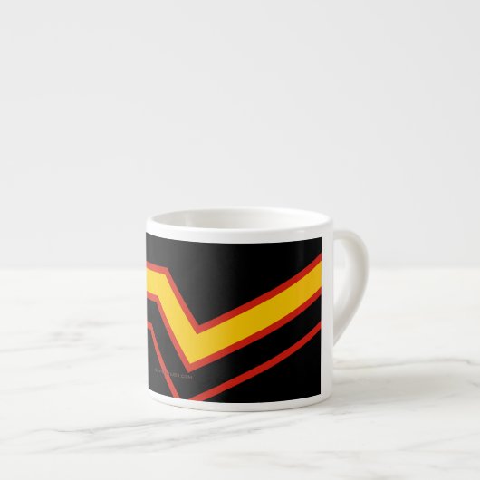 SlipperyJoe's rubber trotsky vlag pijlen chevrons Espresso Kop (Voorkant rechts)