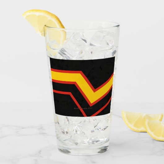 SlipperyJoe's rubber trotsky vlag pijlen chevrons  Glas (Voorkant ijs)