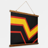 SlipperyJoe's rubber trotsky-vlag pijlen chevrons Hangend Wandkleed (Gebogen)