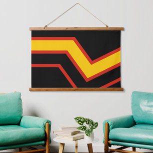 SlipperyJoe's rubber trotsky-vlag pijlen chevrons Hangend Wandkleed