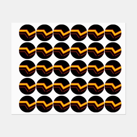 SlipperyJoe's rubber trotsky-vlag pijlen chevrons  Labels (Vel)