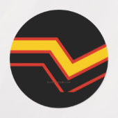 SlipperyJoe's rubber trotsky-vlag pijlen chevrons  Labels (Design 1)