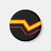 SlipperyJoe's rubber trotsky vlag pijlen chevrons  Magneet (Voorkant)
