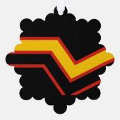 SlipperyJoe's rubber trotsky-vlag pijlen chevrons Ornament Kaart (Achterkant)