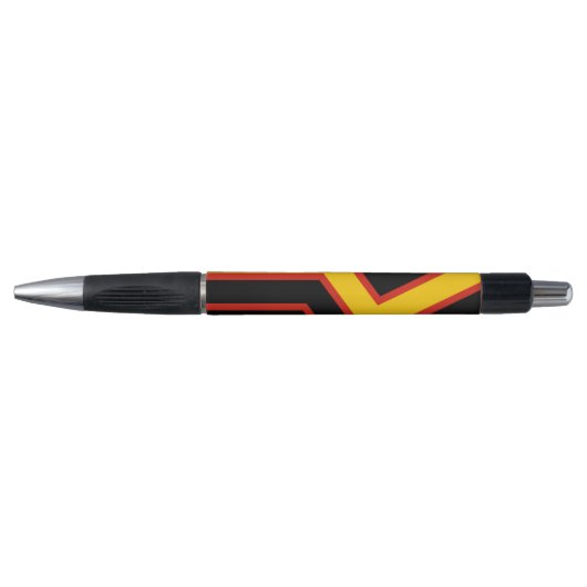 SlipperyJoe's rubber trotsky-vlag pijlen chevrons Pen (Voorkant)