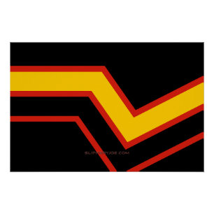 SlipperyJoe's rubber trotsky vlag pijlen chevrons Perfect Poster