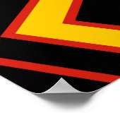 SlipperyJoe's rubber trotsky vlag pijlen chevrons Poster (Hoek)