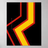 SlipperyJoe's rubber trotsky vlag pijlen chevrons Poster (Voorkant)