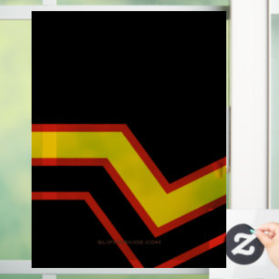 SlipperyJoe's rubber trotsky vlag pijlen chevrons  Raamsticker