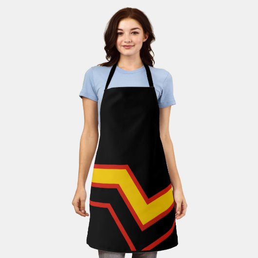 SlipperyJoe's rubber trotsky vlag pijlen chevrons Schort (Gedragen)
