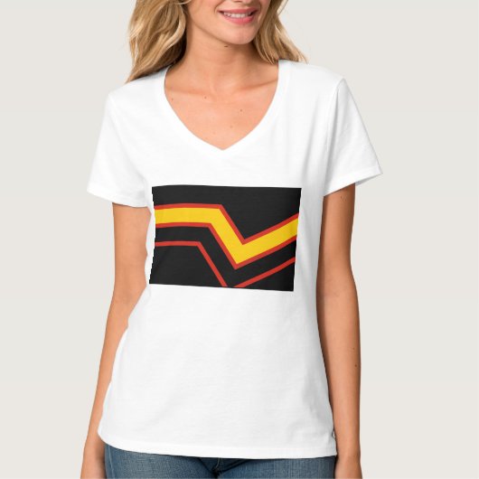SlipperyJoe's rubber trotsky vlag pijlen chevrons  T-shirt (Voorkant)