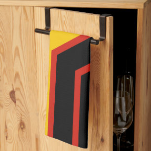 SlipperyJoe's rubber trotsky vlag pijlen chevrons Theedoek