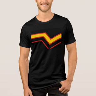 SlipperyJoe's rubber trotsky vlag pijlen chevrons  Tri-Blend Shirt