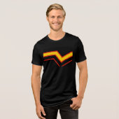 SlipperyJoe's rubber trotsky vlag pijlen chevrons  Tri-Blend Shirt (Voorkant volledig)