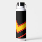 SlipperyJoe's rubber trotsky vlag pijlen chevrons  Waterfles (Achterkant)