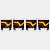 SlipperyJoe's rubber trotsky-vlag pijlen chevrons Whisky Glas (Achterkant)