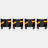 SlipperyJoe's rubber trotsky-vlag pijlen chevrons Whisky Glas (Links)