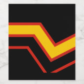 SlipperyJoe's rubber trotsky vlag pijlen chevrons Wijn Etiket (Enkel label)