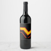 SlipperyJoe's rubber trotsky vlag pijlen chevrons Wijn Etiket (Voorkant)