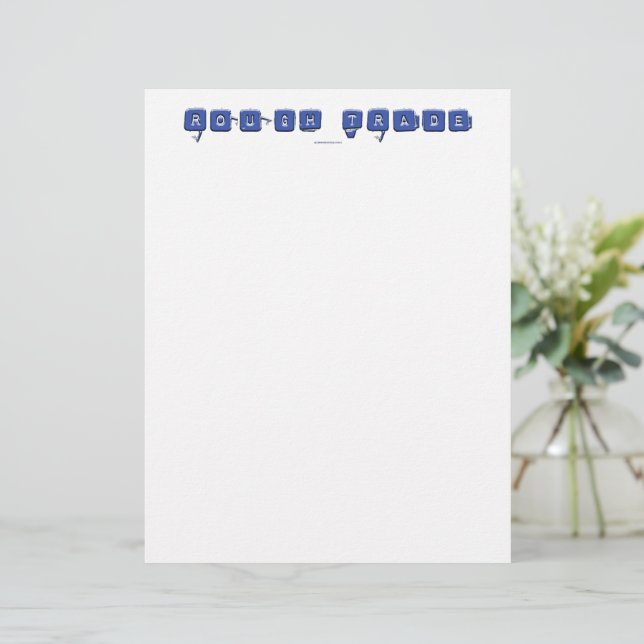 SlipperyJoe's ruwe handel 3-D blauwe ijsblokken me Briefhoofd (Staand voorkant)