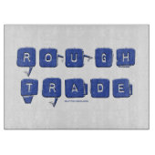 SlipperyJoe's ruwe handel 3-D blauwe ijsblokken me Snijplank (Voorkant)