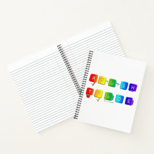SlipperyJoe's ruwe handel queer pop typografie sla Notitieboek