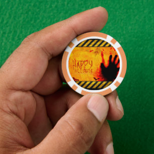 SlipperyJoe's ruwe Happy Halloween grafische jagge Poker Chips