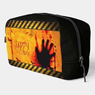 SlipperyJoe's ruwe Happy Halloween grafische jagge Toilettasje