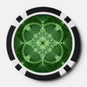 SlipperyJoe's Saint Patrick's Day gloeiende vier b Poker Chips (Achterkant)
