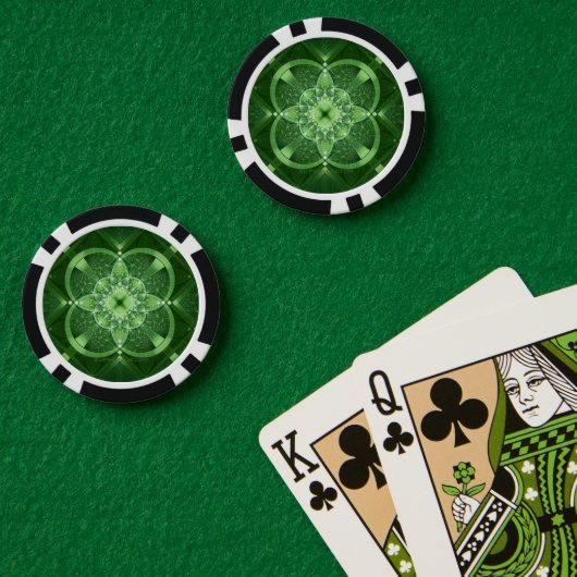 SlipperyJoe's Saint Patrick's Day gloeiende vier b Poker Chips (Pokertafel (Dubbel))