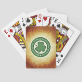 SlipperyJoe's Saint Patrick's Day, groen drieblad Pokerkaarten (Achterkant)