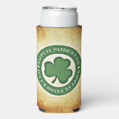 SlipperyJoe's Saint Patrick's Day, groen drieblad Seltzer Blikjeskoeler (Seltzer Achterkant)