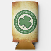 SlipperyJoe's Saint Patrick's Day, groen drieblad Seltzer Blikjeskoeler (Voorkant)