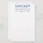 SlipperyJoe's Sarcasm Grappige slogan gezegde spee Briefpapier (Voorkant)