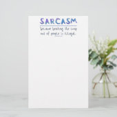 SlipperyJoe's Sarcasm Grappige slogan gezegde spee Briefpapier (Staand voorkant)